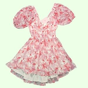 Hello Molly Pink and White Floral Sundress